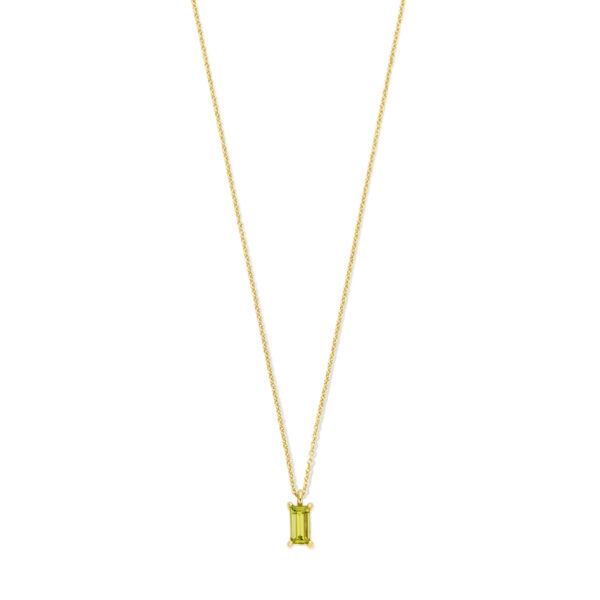 collier peridot 41 - 43 - 45 cm 14K geelgoud