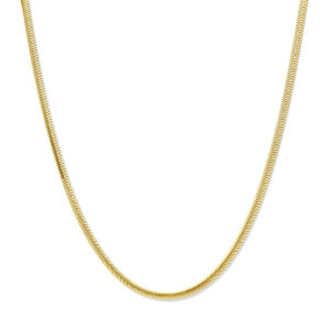 collier plat slang 3,0 mm 45 cm 14K geelgoud