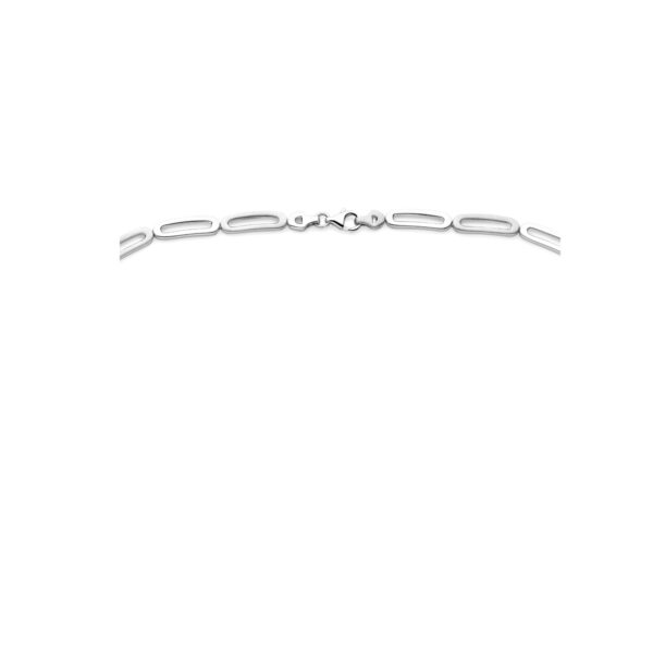 collier poli/mat 5,7 mm 45 cm zilver gerhodineerd - Afbeelding 3