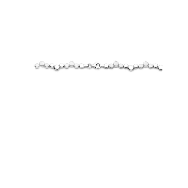 collier poli/mat 7,5 mm 45 cm zilver gerhodineerd - Afbeelding 3
