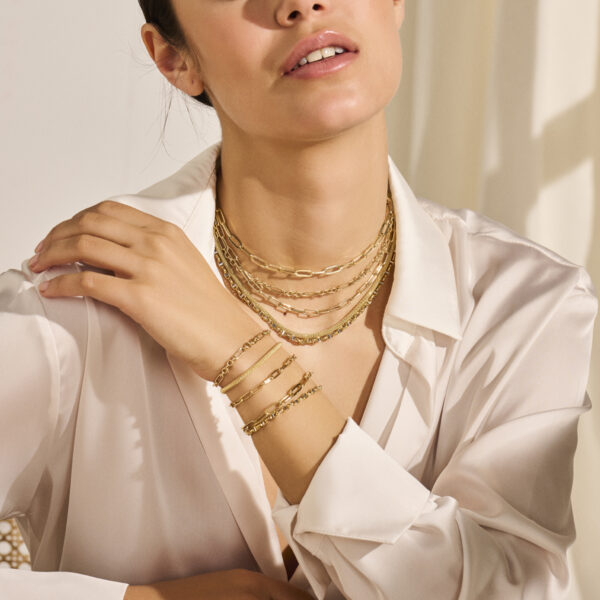 collier popcorn 3,0 mm 45 cm 14K geelgoud - Afbeelding 2