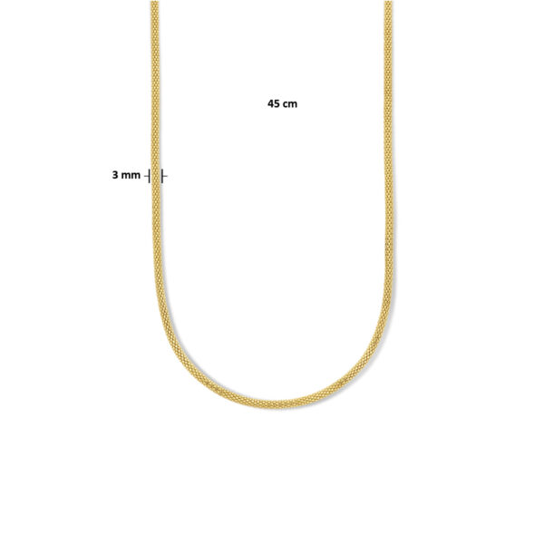 collier popcorn 3,0 mm 45 cm 14K geelgoud - Afbeelding 4