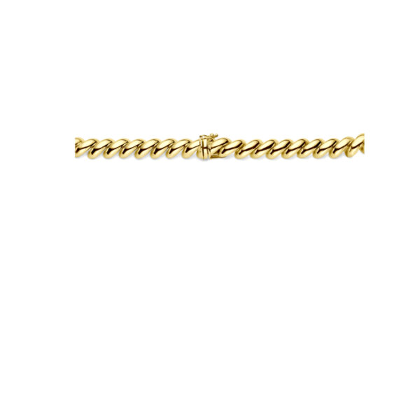 collier san marco 9 mm 45 cm 14K geelgoud - Afbeelding 3
