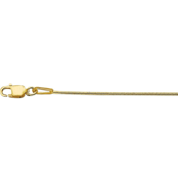 collier slang rond 1,1 mm 41 + 4 cm 14K geelgoud