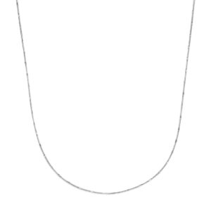 collier slang rond 1,5 mm 41 + 4 cm zilver gerhodineerd