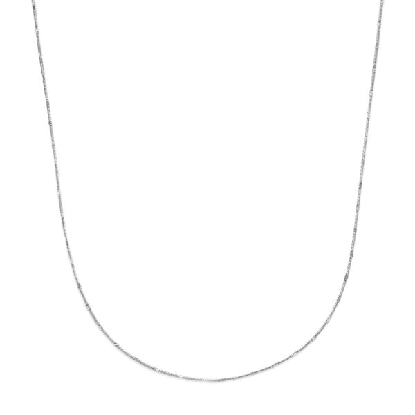 collier slang rond 1,5 mm 41 + 4 cm zilver gerhodineerd