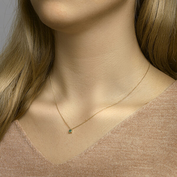 collier smaragd 40 - 42 - 44 cm 14K geelgoud - Afbeelding 2