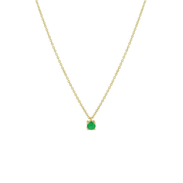 collier smaragd 40 - 42 - 44 cm 14K geelgoud