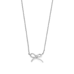 collier strik 40 + 4 cm zilver gerhodineerd