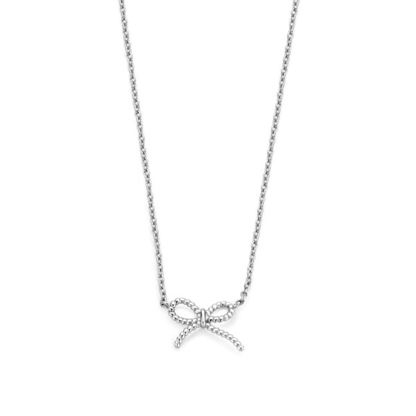 collier strik 40 + 4 cm zilver gerhodineerd