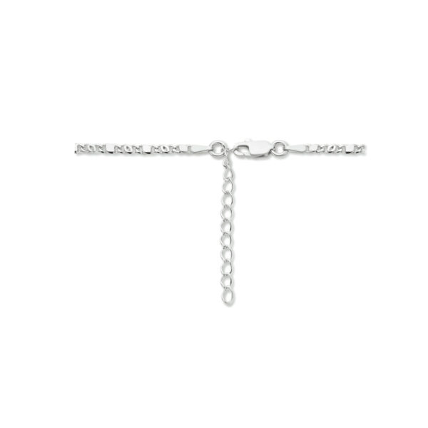 collier valkenoog met tussenstuk 2,4 mm 40 + 4 cm zilver gerhodineerd - Afbeelding 3