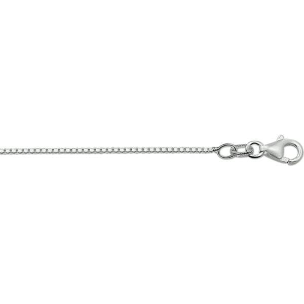 collier venetiaans 1,1 mm 41 - 43 - 45 cm 14K witgoud
