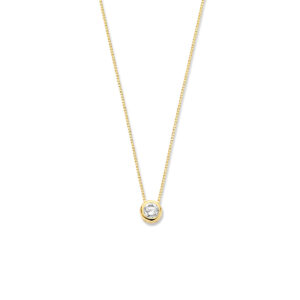 collier zirkonia 0,5 mm 40 + 2 cm 14K geelgoud