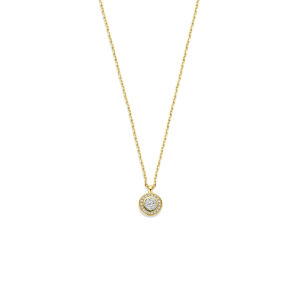 collier zirkonia 41 - 43 - 45 cm 14K geelgoud