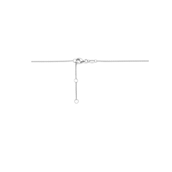 collier zirkonia 41 - 43 - 45 cm zilver gerhodineerd - Afbeelding 3