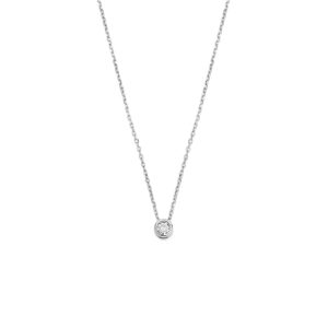collier zirkonia 41 - 43 - 45 cm zilver gerhodineerd