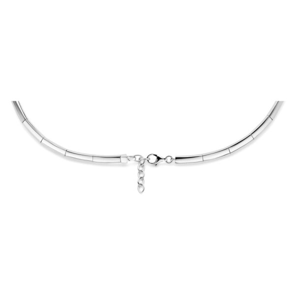 collier zirkonia 7 mm 42 + 3 cm zilver gerhodineerd - Afbeelding 3