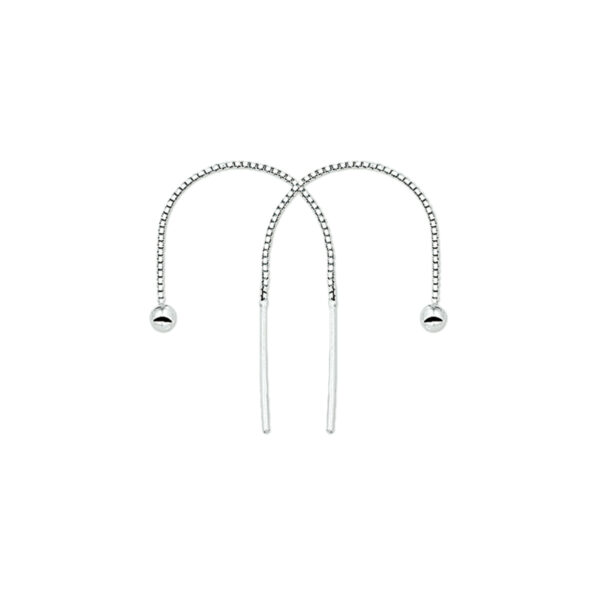 doortrekoorbellen 65 mm zilver wit