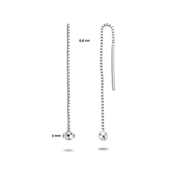 doortrekoorbellen bolletje 66 mm zilver gerhodineerd - Afbeelding 4