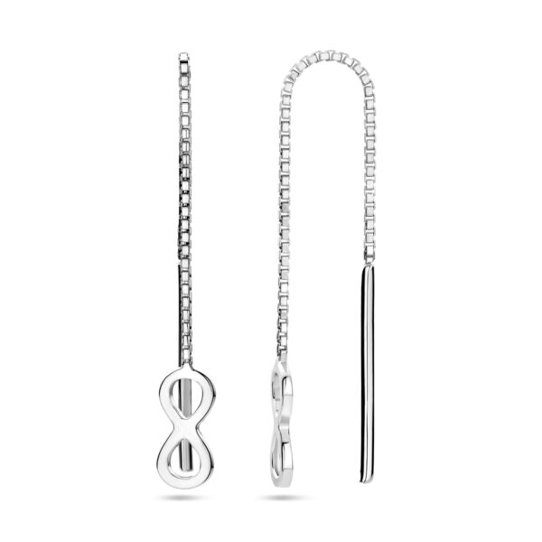 doortrekoorbellen infinity zilver gerhodineerd - Afbeelding 3