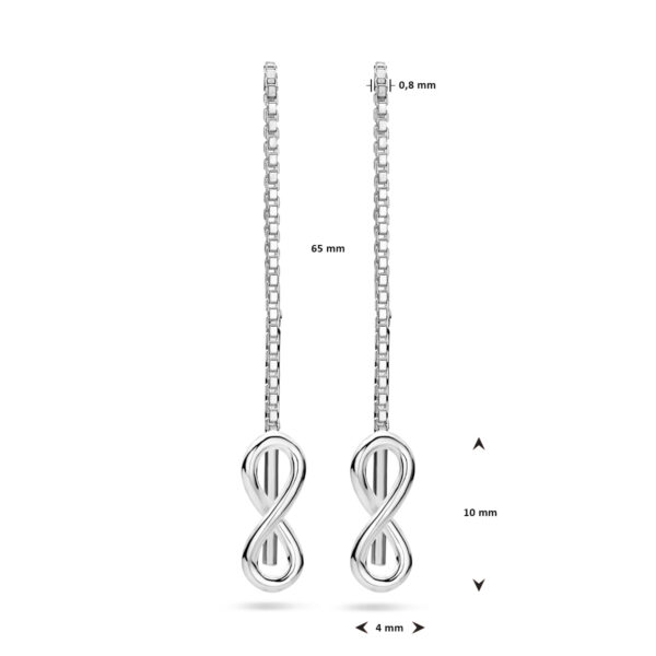 doortrekoorbellen infinity zilver wit - Afbeelding 4