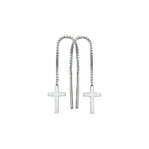 doortrekoorbellen kruis zilver wit