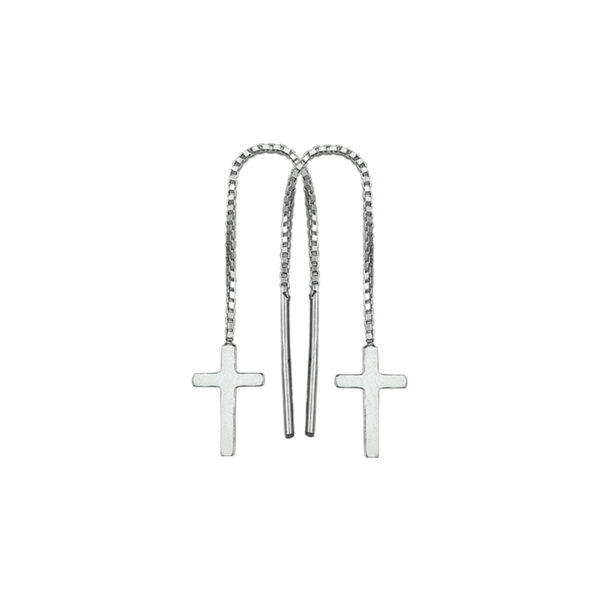 doortrekoorbellen kruis zilver wit