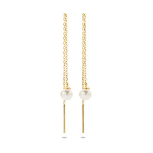 doortrekoorbellen parel 14K geelgoud