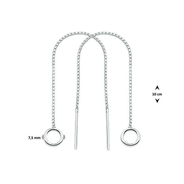 doortrekoorbellen zilver wit - Afbeelding 3