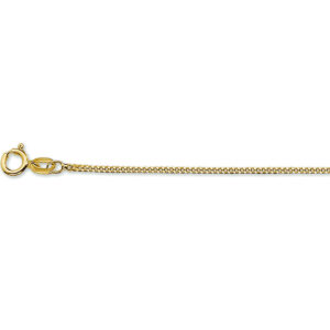 gourmette 4-zijdes geslepen 1,2 mm 17 - 18 - 19 cm 14K geelgoud