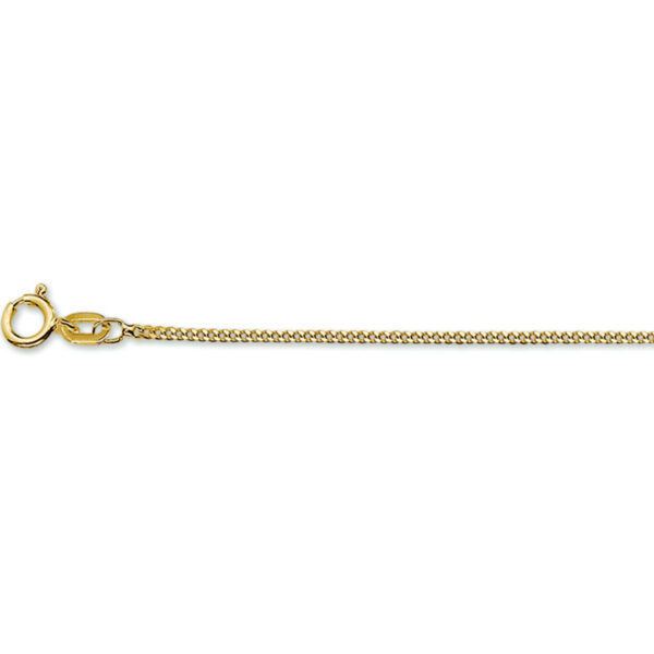 gourmette 4-zijdes geslepen 1,2 mm 17 - 18 - 19 cm 14K geelgoud