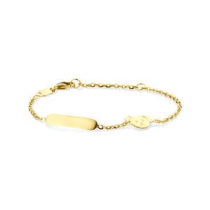 graveerarmband hond 11 - 13 cm 14K geelgoud