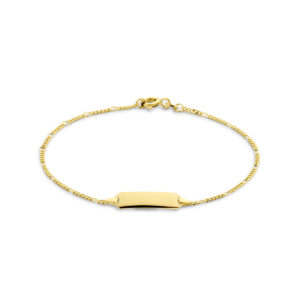 graveerarmband plaat 5 mm 15,5 - 19 cm 14K geelgoud