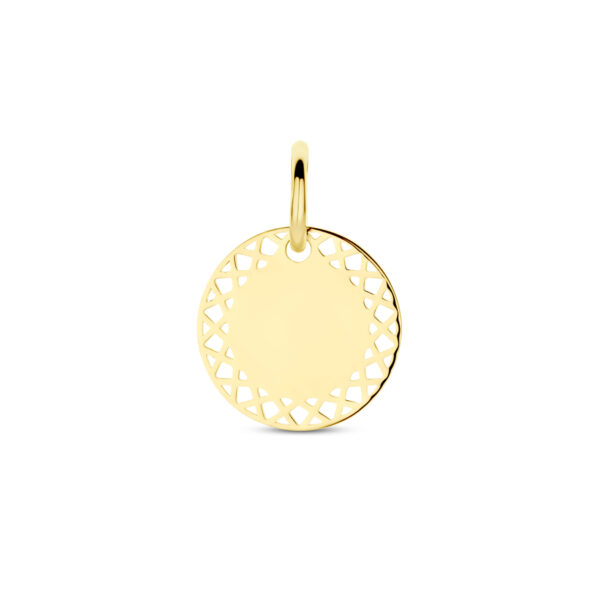 graveerhanger 12 mm 14K geelgoud