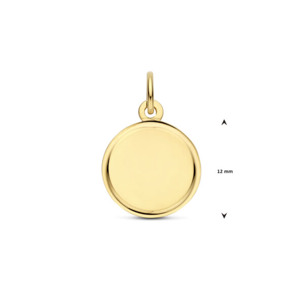 graveerhanger 18 mm 14K geelgoud - Afbeelding 4
