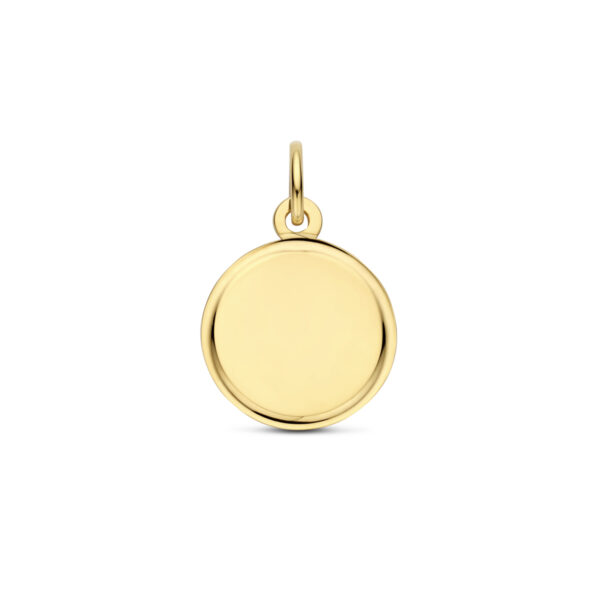 graveerhanger 18 mm 14K geelgoud