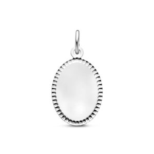 graveerhanger 26 mm zilver gerhodineerd