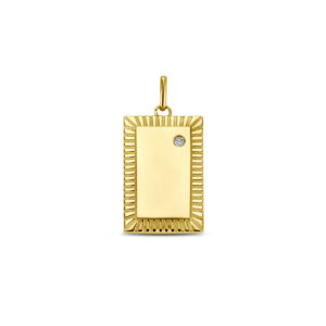graveerhanger diamant 0.01ct h p 20 mm 14K geelgoud