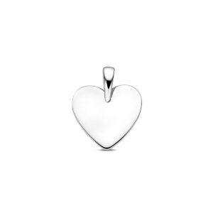 graveerhanger hartje 18 mm zilver gerhodineerd