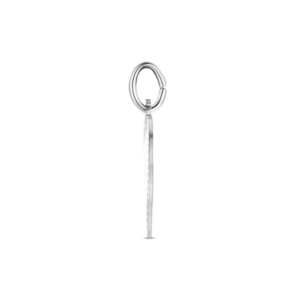 graveerhanger hartje 21 mm zilver gerhodineerd - Afbeelding 3