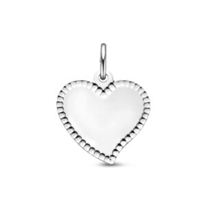 graveerhanger hartje 21 mm zilver gerhodineerd