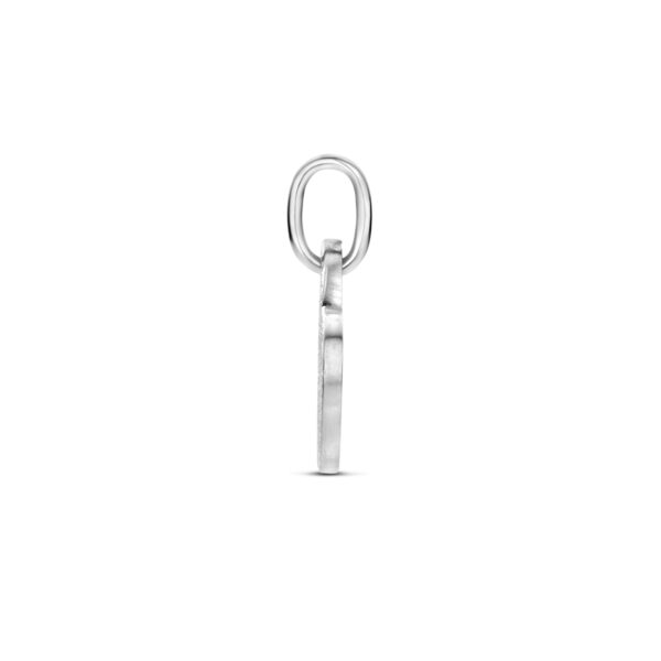 graveerhanger hartje glitter gediamanteerd 15 mm zilver gerhodineerd - Afbeelding 3