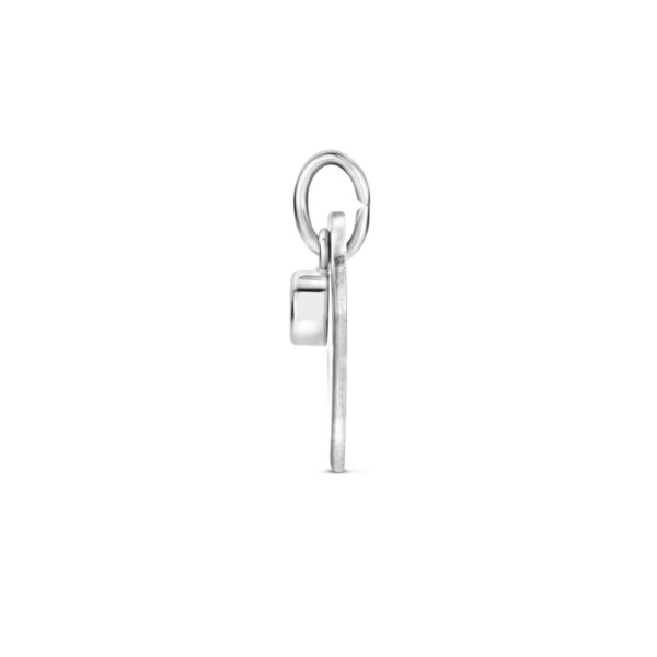 graveerhanger hartje poli/mat zirkonia 13 mm zilver gerhodineerd - Afbeelding 3