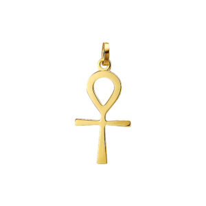 hanger ankh kruis massief 14K geelgoud
