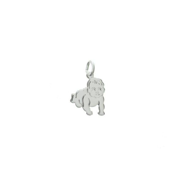 hanger baby zilver gerhodineerd