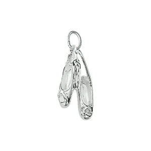 hanger balletschoenen zilver wit