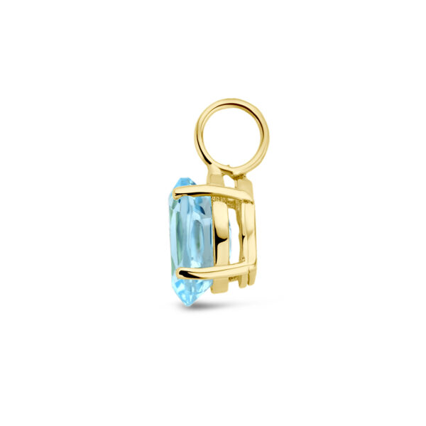 hanger blauw topaas 14K geelgoud - Afbeelding 3