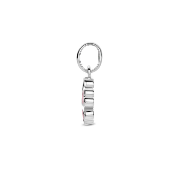 hanger bloem zirkonia zilver gerhodineerd - Afbeelding 3