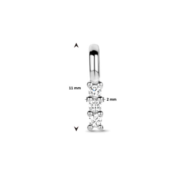 hanger diamant 0.05ct h si 14K witgoud - Afbeelding 4