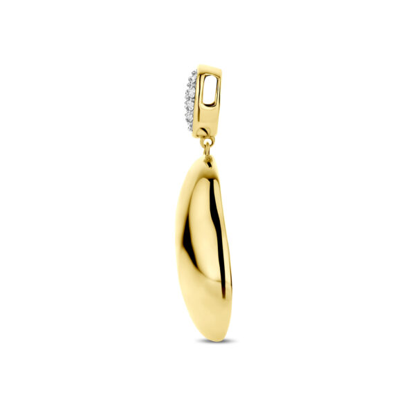 hanger diamant 0.20ct h si 34 mm 14K geelgoud - Afbeelding 3